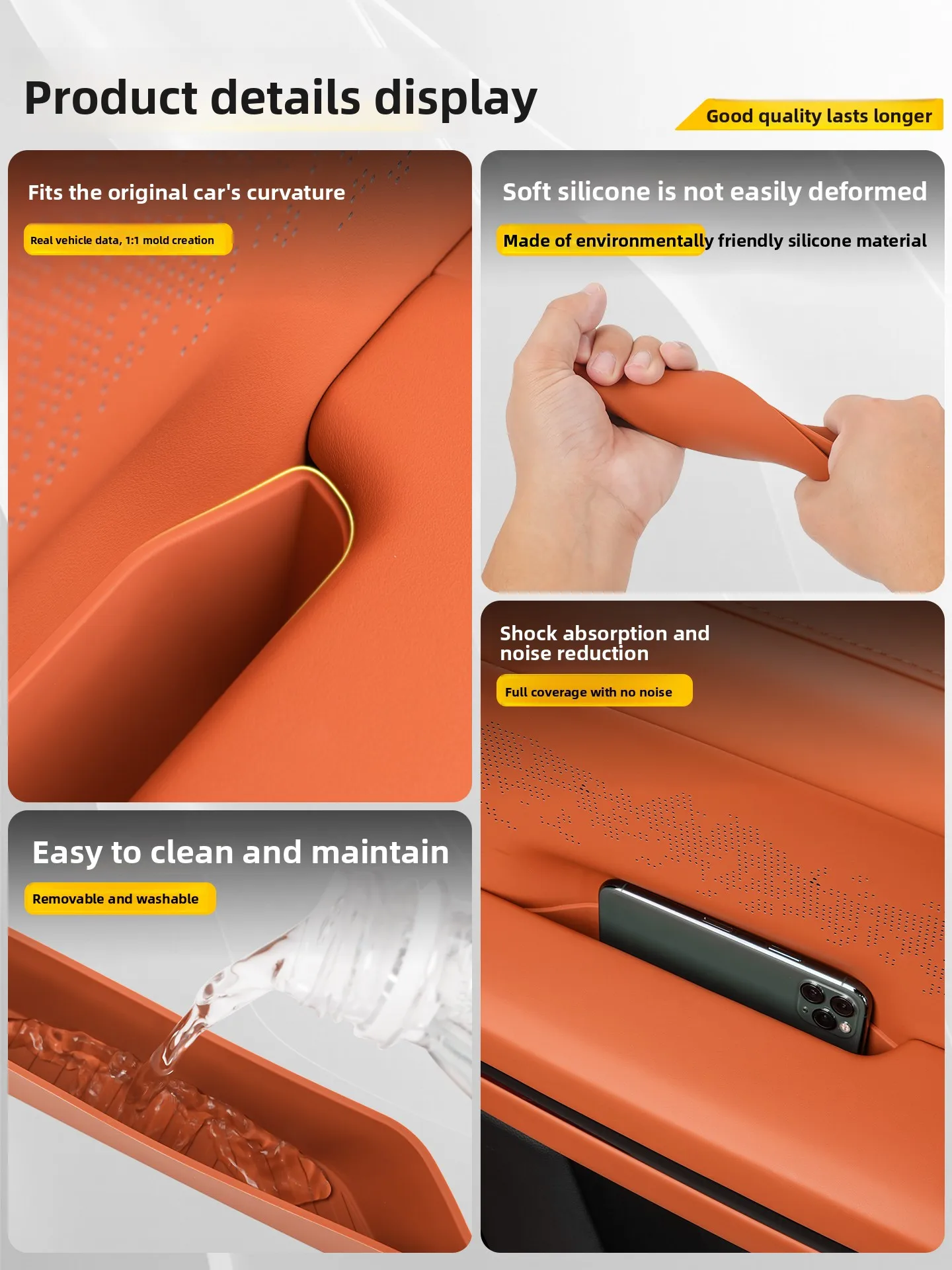 For Jetour G700 Silicone pad for door handle groove four door storage box scratch resistant  wear-resistant interior accessorie