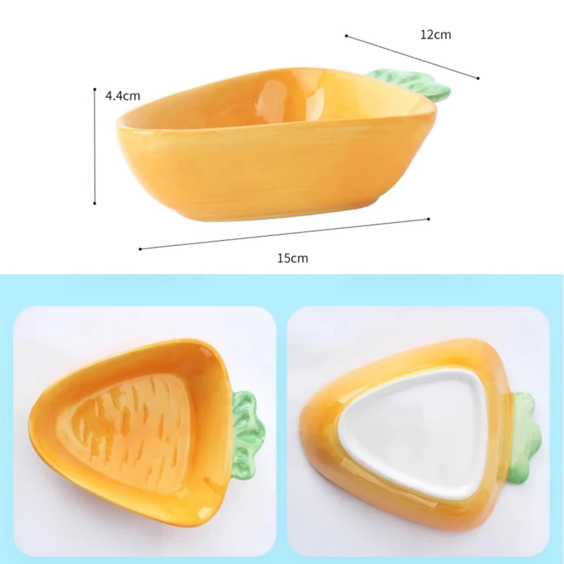 1PC Hamster Feeding Bowl Colorful Heart Shape Ceramic Plate Food Water Bowl For Rabbit Guinea Pig Small Pets Feeder Pet Supplies view 2