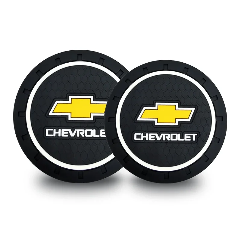 Car Anti Slip Coaster Anti-noise Water Cup Pad Cushion Car Accessories For Chevrolet Cruze Malibu Sail Spark Captiva Equinox