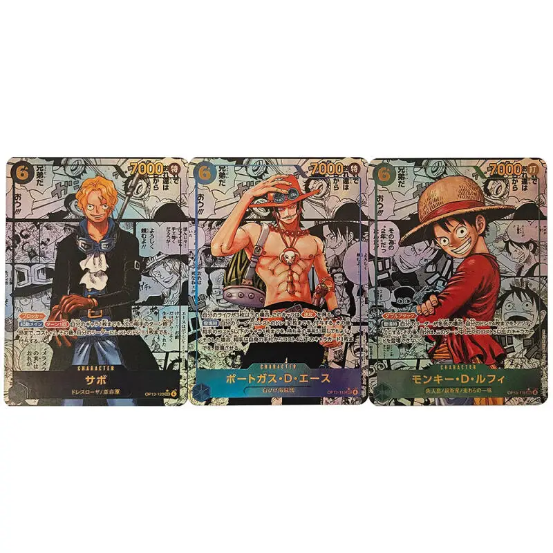 

Набор из 3-х карточек One Piece: Монки Д. Луффи, Портгас Д. Эйс, Санджи. Сделай сам, цветные флеш-карты, коллекционные аниме-карточки, подарок, игрушка.