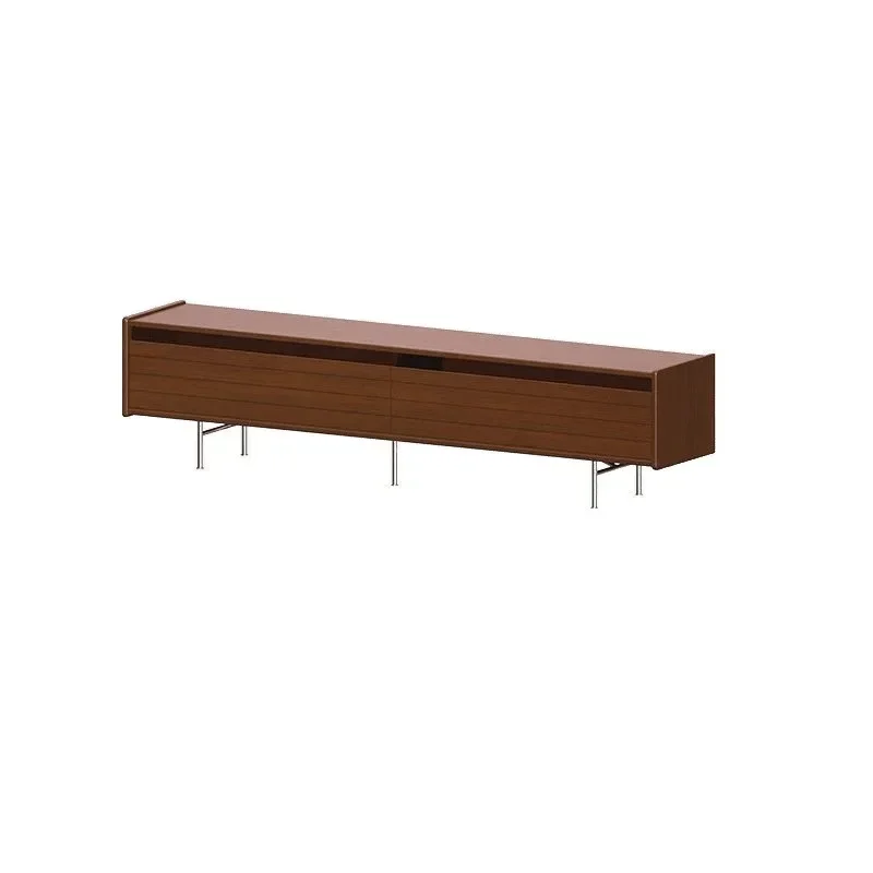 

Medieval Nordic TV simple solid wood long cabinet, new home low cabinet in the living room ins