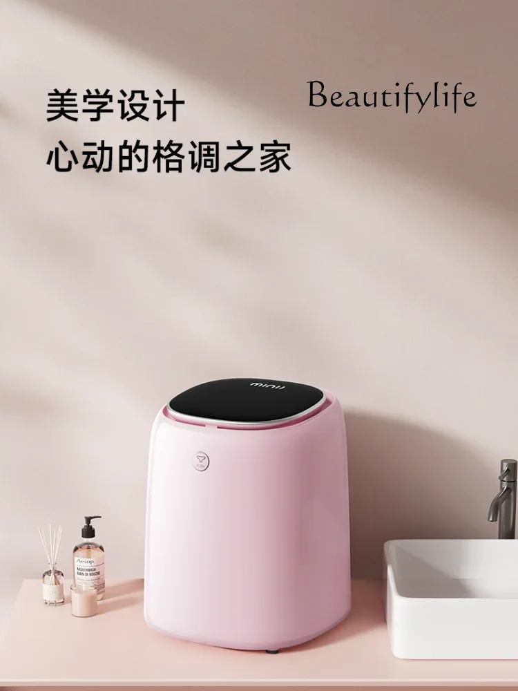 Fresh Pink Underwear Washing Machine Special Small Mini Washing and Drying Integrated Washing Machine