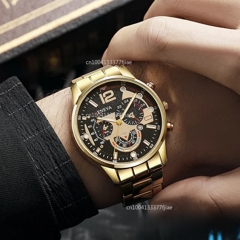 

Fashion Mens Stainless Steel Watches Luxury Quartz Wristwatch Calendar Luminous Clock Men Business Casual Watch Reloj Hombre