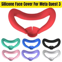 Silicone VR Face Cover for Meta Quest 3 Silicone Eye Mask Sweatproof Mask Face Cushion Replacement for VR Glasses Accessories