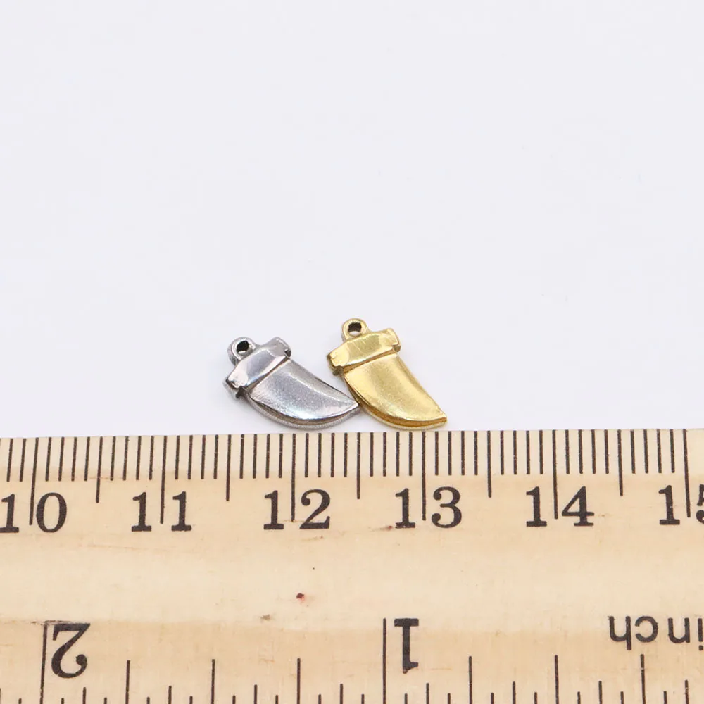 5pcs 8*10mm Stainless Steel Fashion Jewelry Charms Pendant DIY Handcraft ?Vacuum Plate Waterproof Antiallergic