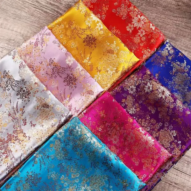 5mX1.5m Brocade Satin Fabrics Jacquard Clothing Design Material For Sewing Cheongsam Bags DIY Patchwork Fabric