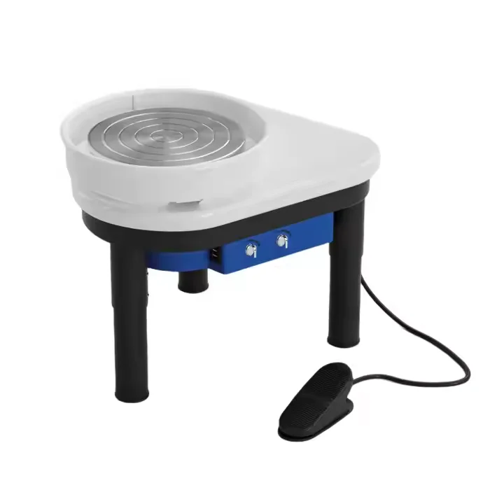 

MK 800W Electric Pottery Wheel Direct Drive Manual Button Rotation Adjustable Legs Aluminium Construction for Artists Modelling