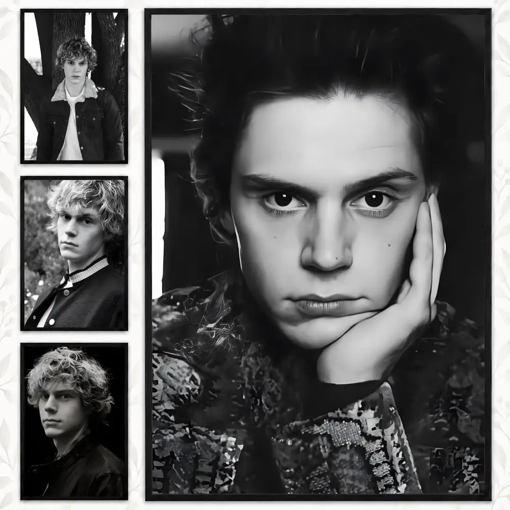 Evan Peters Actor Classic 90s Retro Film Portrait Style Poster Aesthetic Art Print for Bedroom & Living Room Decor, Unframed