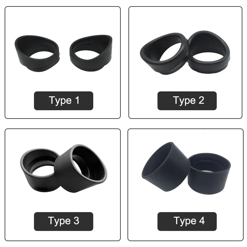 One Pair Rubber Eyepiece Eye Cups Caps Eye Guards Inner Diameter 29-36 mm for Stereo Microscope Binoculars Telescopes Eye Cups