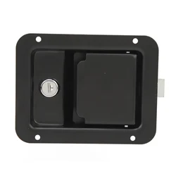 Heavy Duty Flush Flat Lock Metal Tool Box Handle Latch With 2 Keys For RVs Trucks Trailers Campers