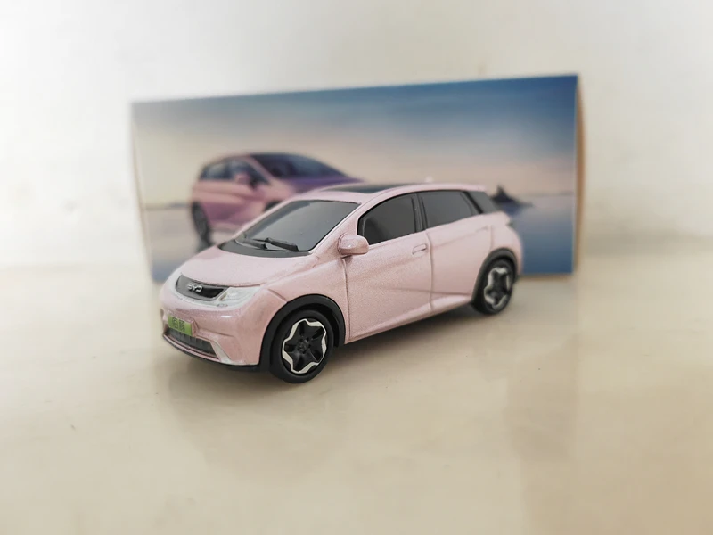 Model Decoration 1:64 Original BYD Yuan PLUS up Dolphin Song L electric alloy car model ornaments Gifts Memorial miniature