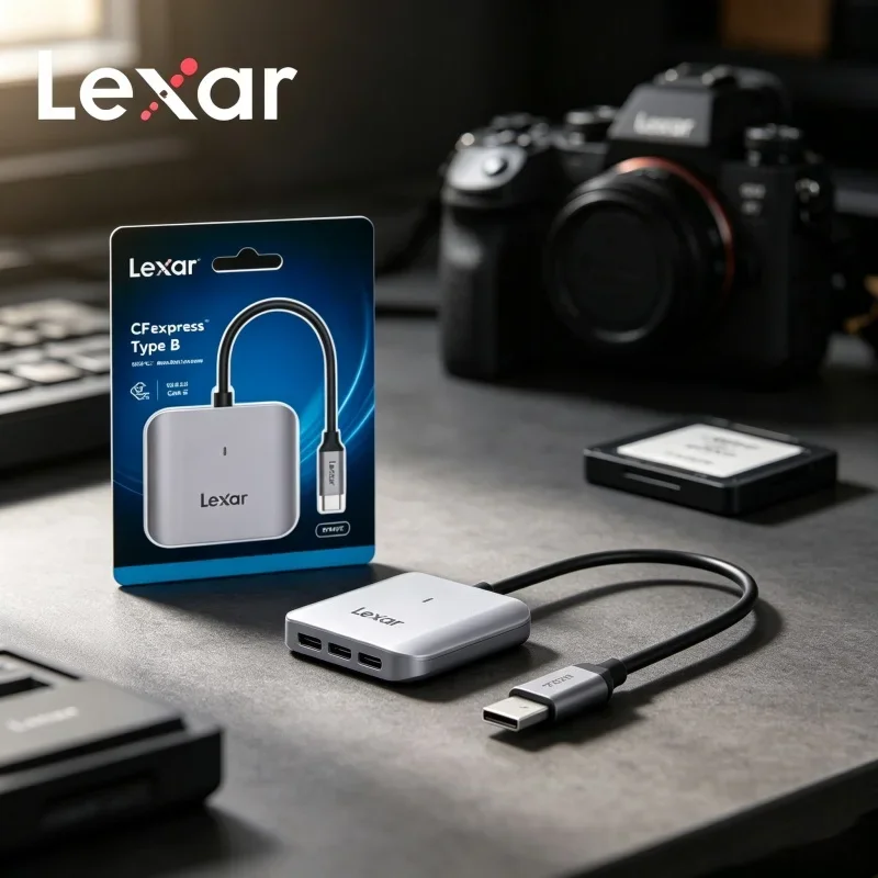 usb-32-gen-2-10gbps-cfexpress-type-bカードリーダー-lexar-510u-type-c-8k-raw高速cfeメモリーリーダー（カメラ用）