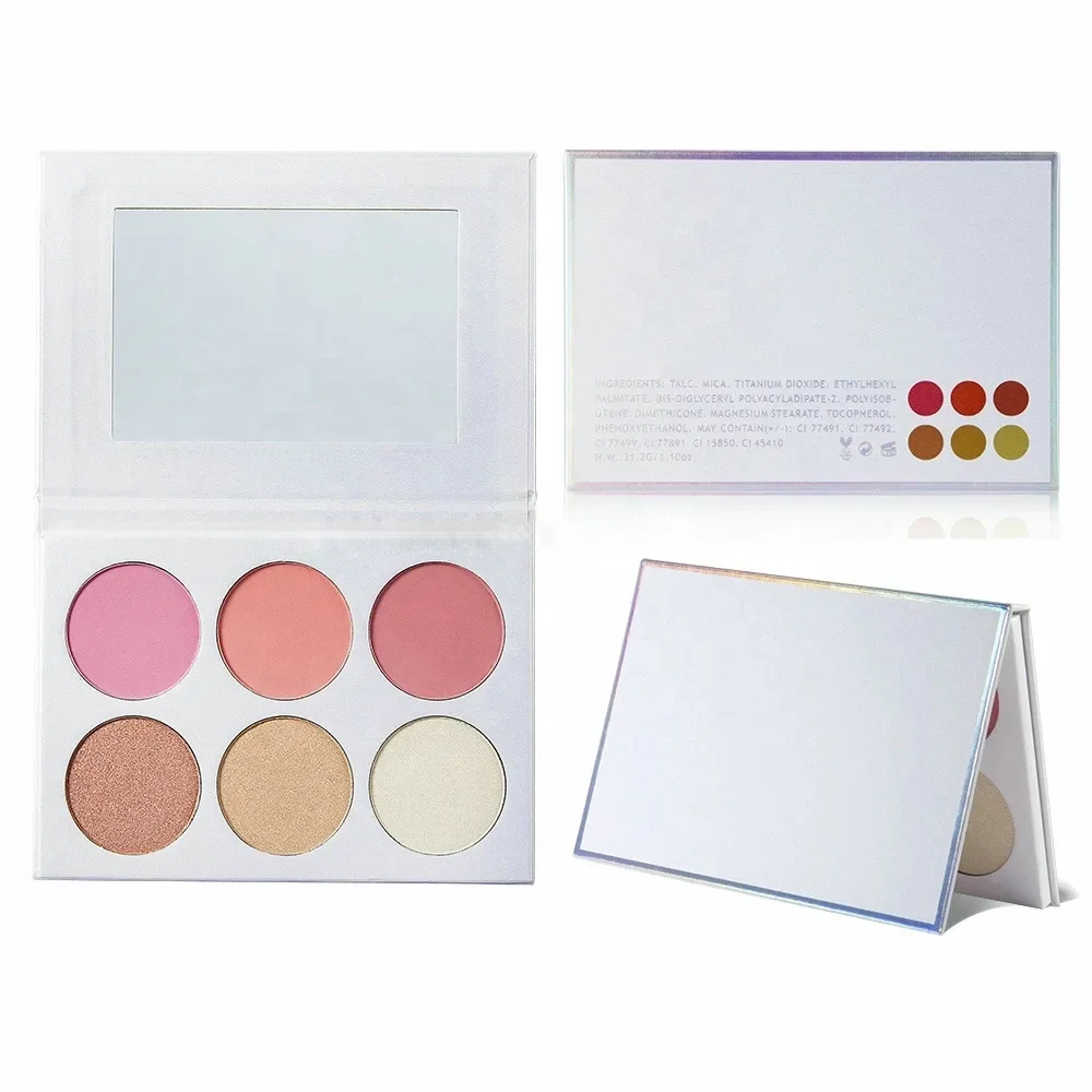 

6-color Private Label Highlighter Palette Custom Bulk Blush Combination Contour Brighten Three-dimensional Silhouette Makeup