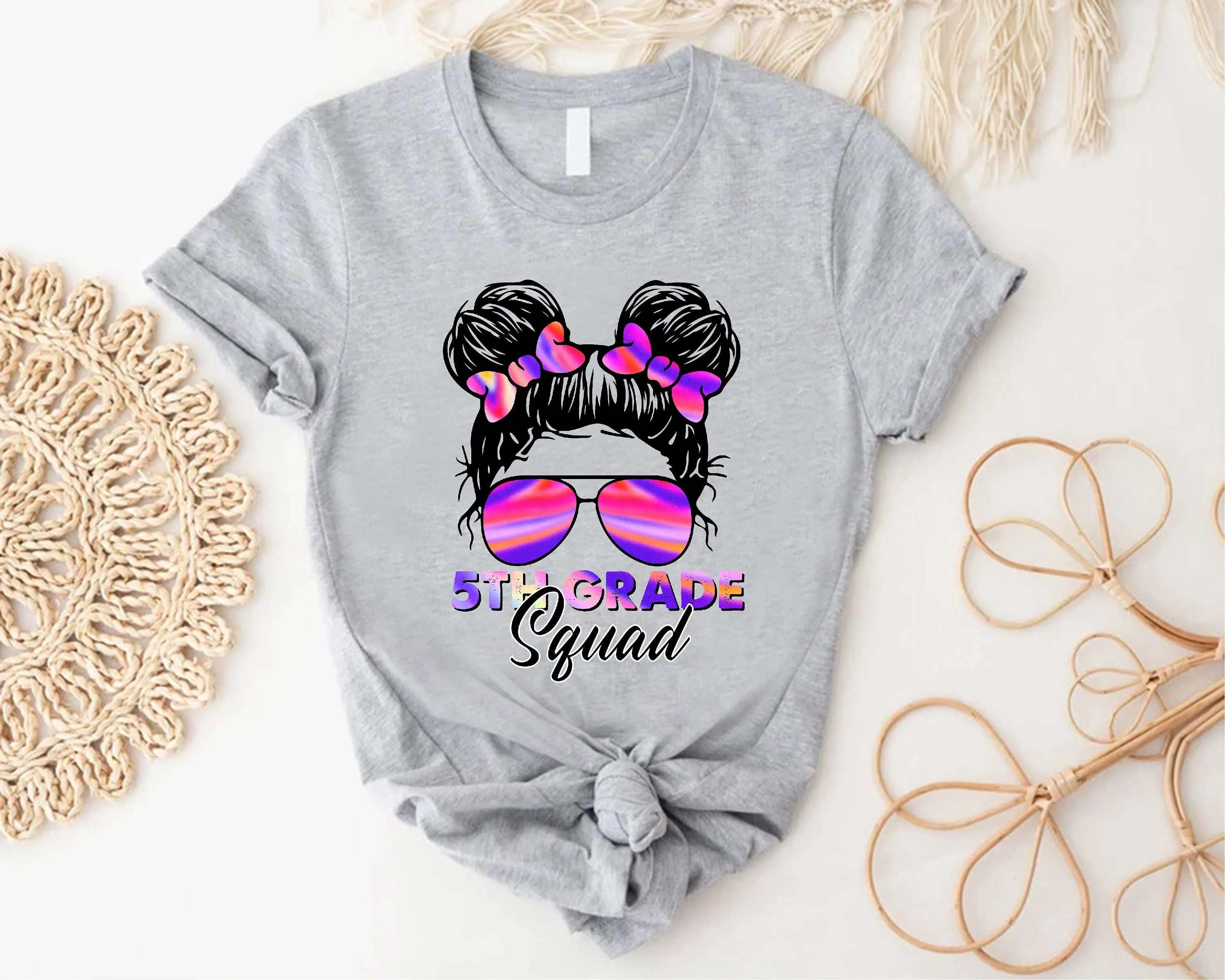 

5th Grade Squad T Shirt Teacher Fifth Crew Hello Back to School