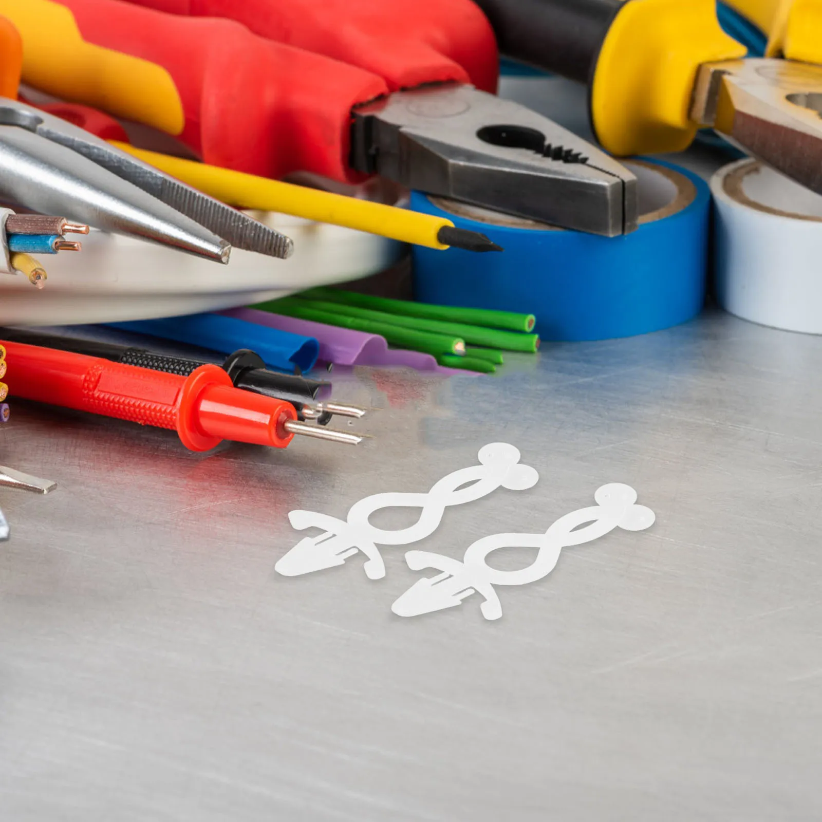 

100Pcs Wire Clamp Nylon Cable Clips Strong Multi Function Cord Fixing Small Clamps Fasteners Cable Wire Clips Cord Fixing Clamp
