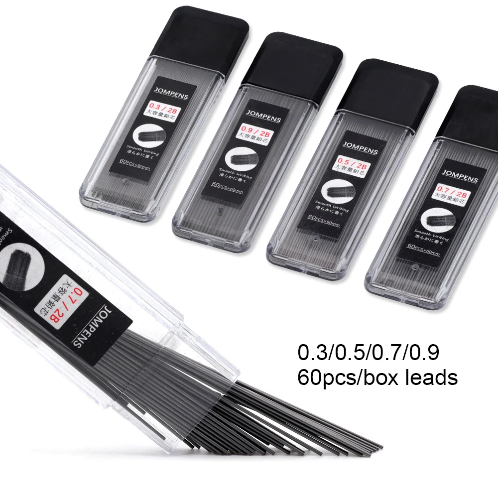 2B Automatic Pencil Refill Leads 0.3/0.5/0.7/0.9mm 3Box Leads ,For Sketching, Drawing, Daily Writing, And Office Stationery image 2