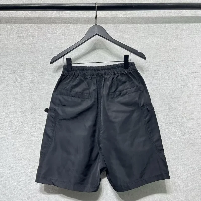Men's Dark Series RO Style Cargo Shorts Multi-Zipper Big Pocket Design Elastic Waist Drawstring Streetwear Techwear Casual Short