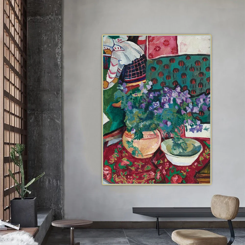 سيتون ناتاليا جونشاروفا 《Still Life (Bluebells)》لوحة زيتية قماشية عمل فني ملصق صورة ديكور جدار ديكور ديكور المنزل #3