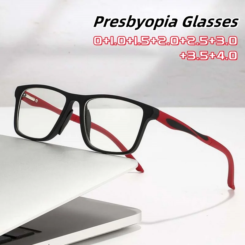 

Ultra Light Spring-foot Reading Glasses Simplicity Sports Anti Blue Light Sturdy Comfortable Women and Men Eyeglasses 0 To +4.0