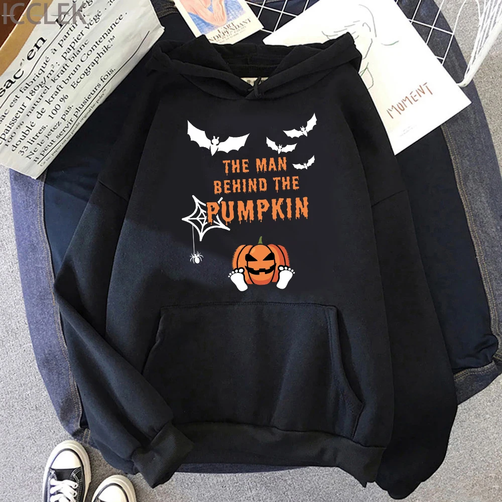 

Halloween The Men Behind The Punpkin Hoodies All Saints' Day Vampire Bat Jack-O'Lantern Graphic Sportswear Women Men Warn Hoody