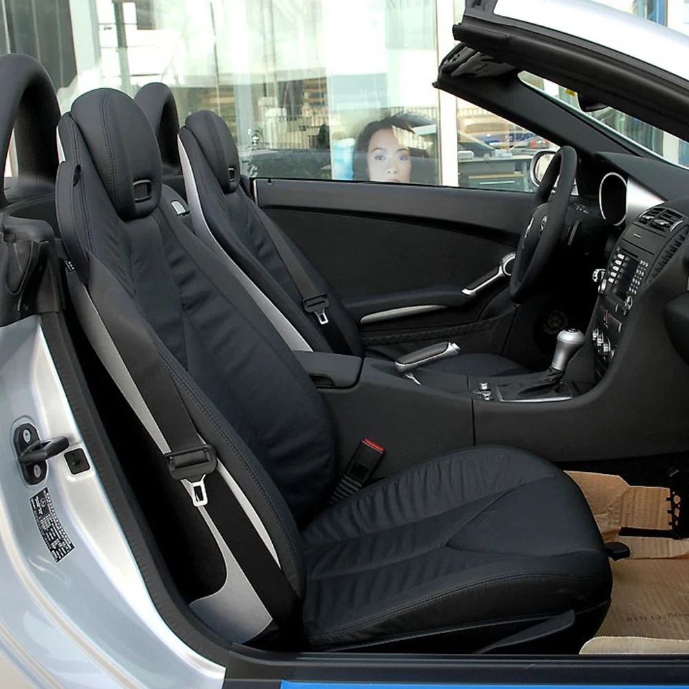 Spezieller Autositzbezug für Mercedes Benz SLK 2004 2005 2006 2007 2008 2009 2010, PU-Leder Sitzkissen-Schutz, Sitzbezüge – Detail 3
