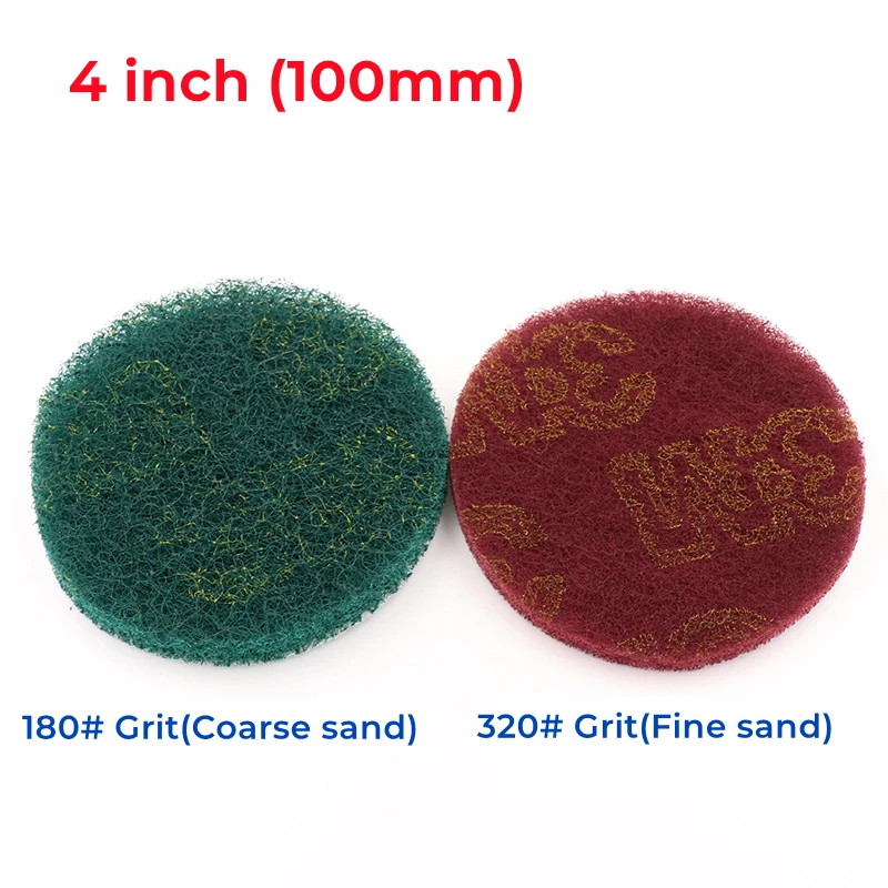 4 Inch 100mm Flocking Industrial Scouring Power Scrub Pads Nylon Polishing Pad For Kitchen Cleaning Industrial Cleaning