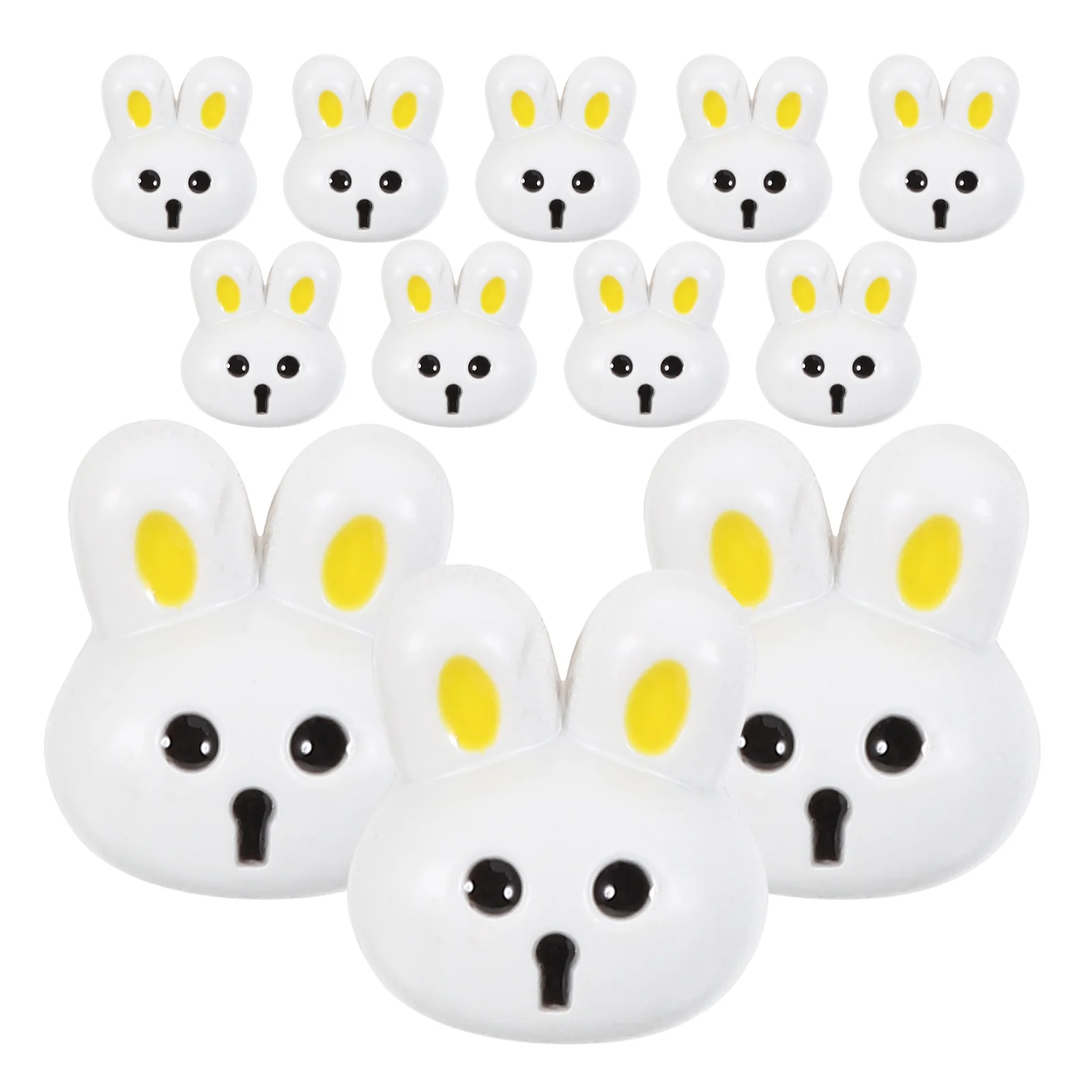 

12Pcs Bunny Modeling Buttons Resin Sewing Buttons for Clothes Coats Shoes Vintage DIY Crafts Projects Coat Button