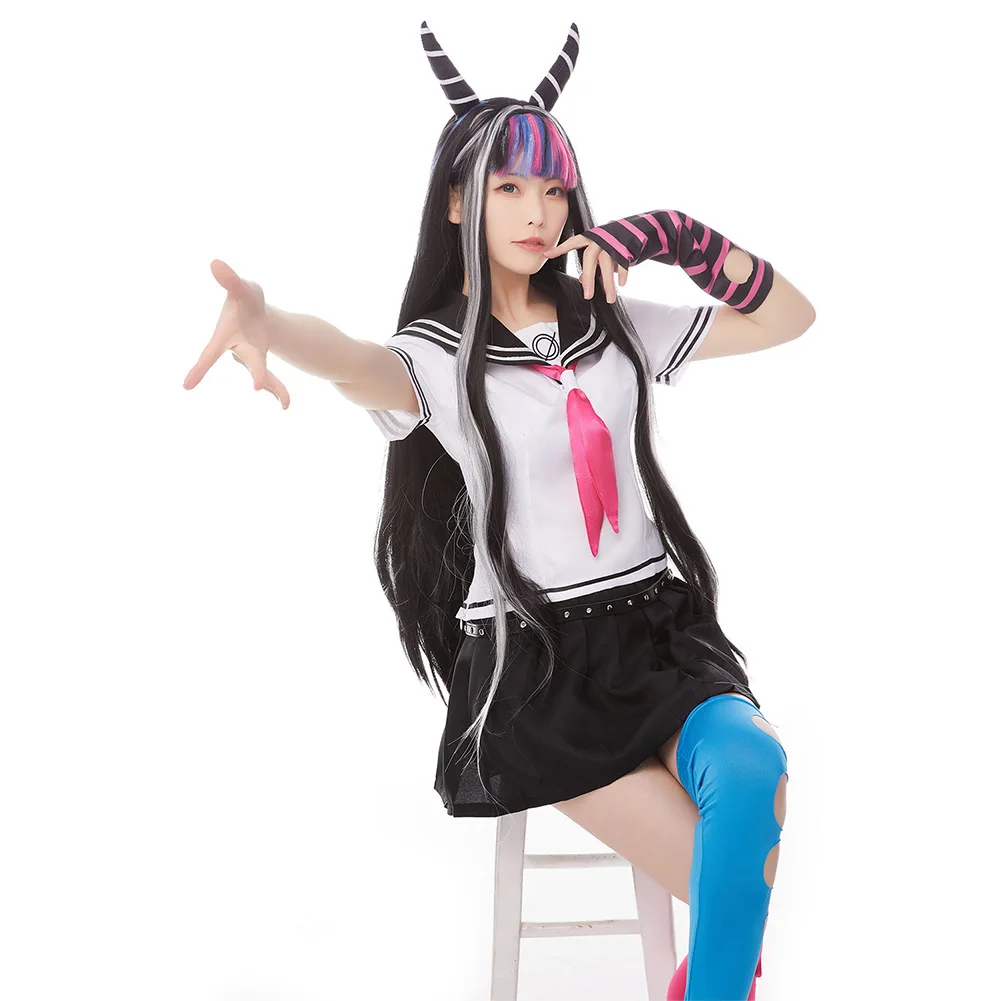 Traje de Super Dangan Ronpa 2 para niñas y mujeres, conjunto completo de Cosplay de Anime, falda, Mioda Ibuki, hecho a medida, para Halloween