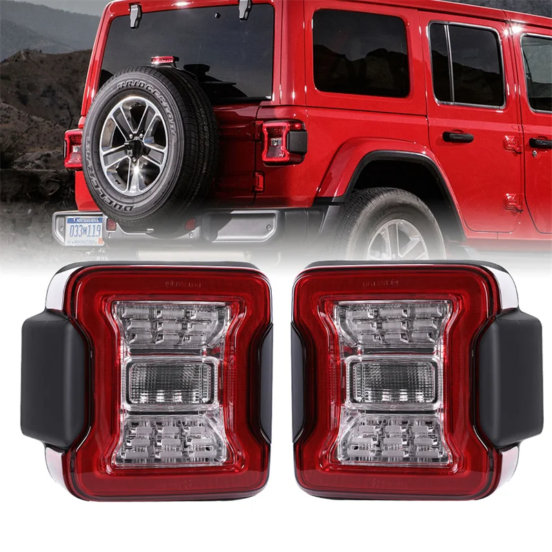 

NEW For Jeep Wrangler JL 2018 2019 Led Tail lights Rear Back Bumper Light Daytime Running Lamps EuroPean USA Version