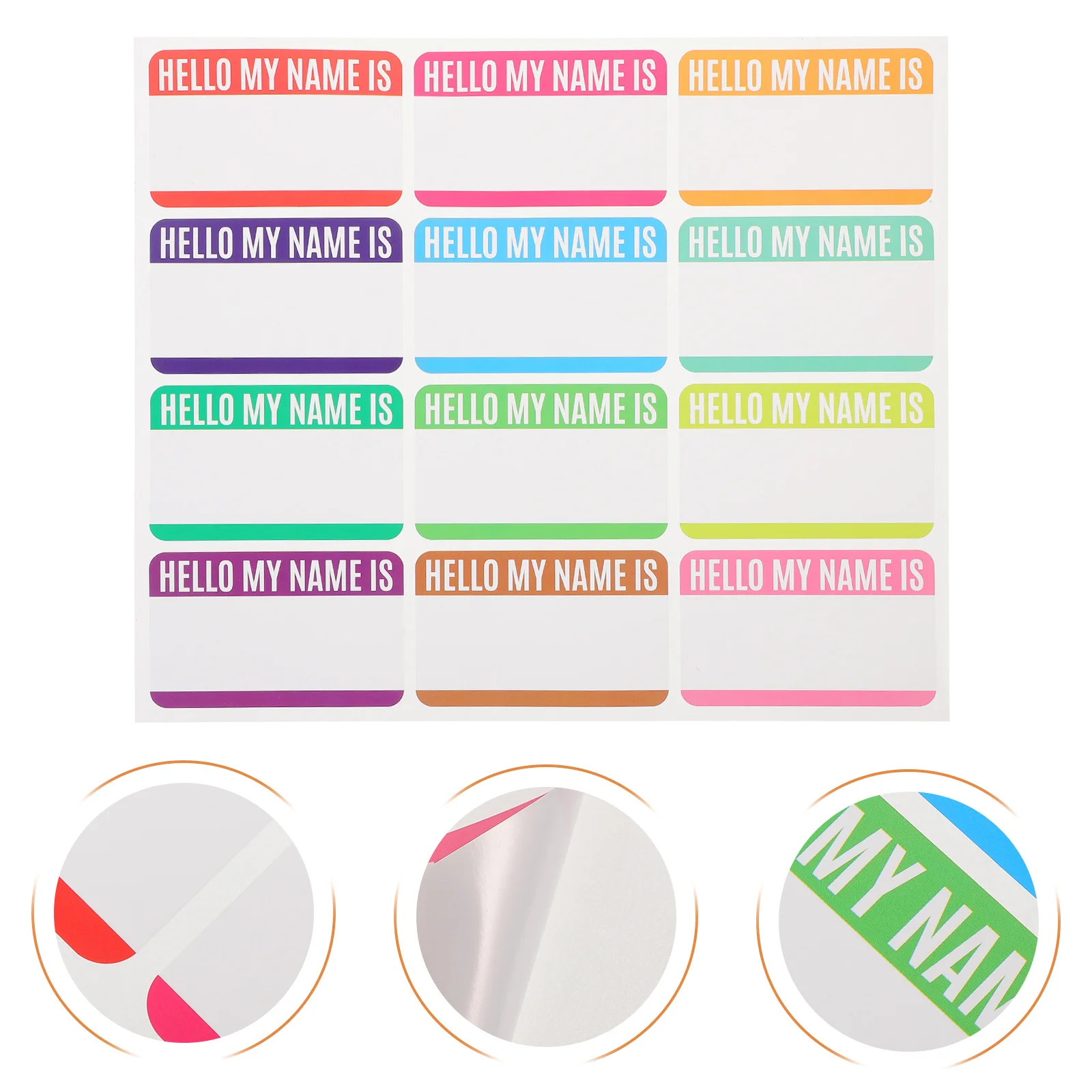 10 أوراق ملصقات اسم فارغة تصنيف بمناسبة أشرطة ملصقات ذاتية اللصق متعددة الأغراض علامة الشارات للمكتب المنزلي #3