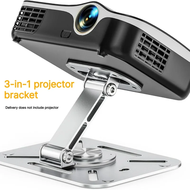 360-Degree rotating projector bracket, desktop wall-mounted hoisting 3-in-1 folding portable projection bracket, load-bearing