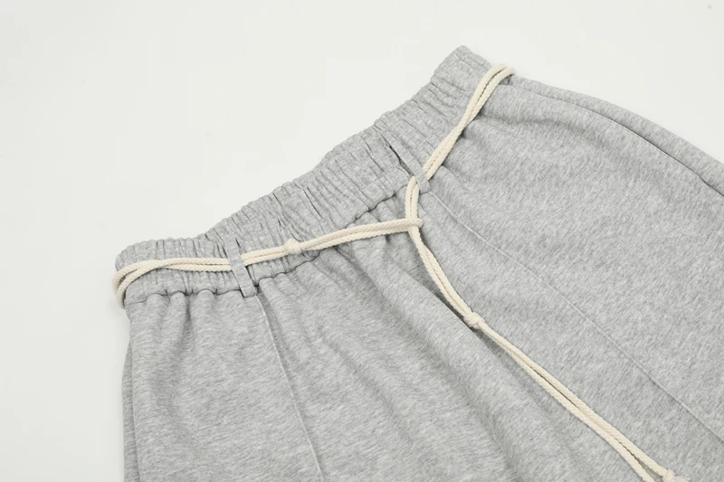 2024, neu in Übergröße, gerades Bein, Jogginghose, Frühling und Herbst, Schwarz, Grau, weite Jogginghose, amerikanische lockere, lässige Jogger für Herren – Detail 9