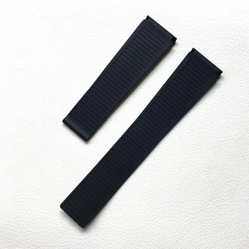 For TAG HEUER Super Carlisla Soft Silicone Tire Pattern Sports Watch Band Rubber Folding Buckle Black Waterproof Watchband 22mm