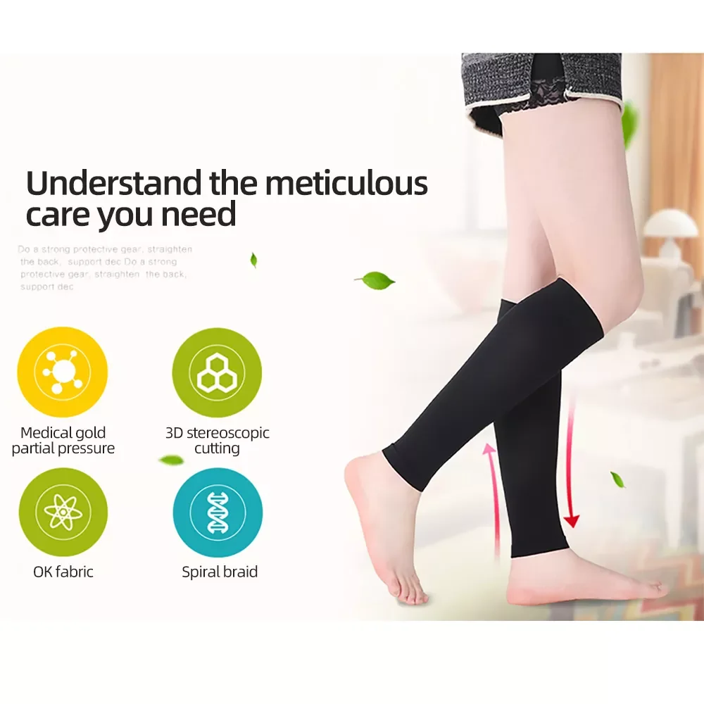 1pair Compression Socks Prevent Calf Varicose Veins Soreness Women Slimming Sock Men Outdoor Sports Pressure Calf Stocking Sock