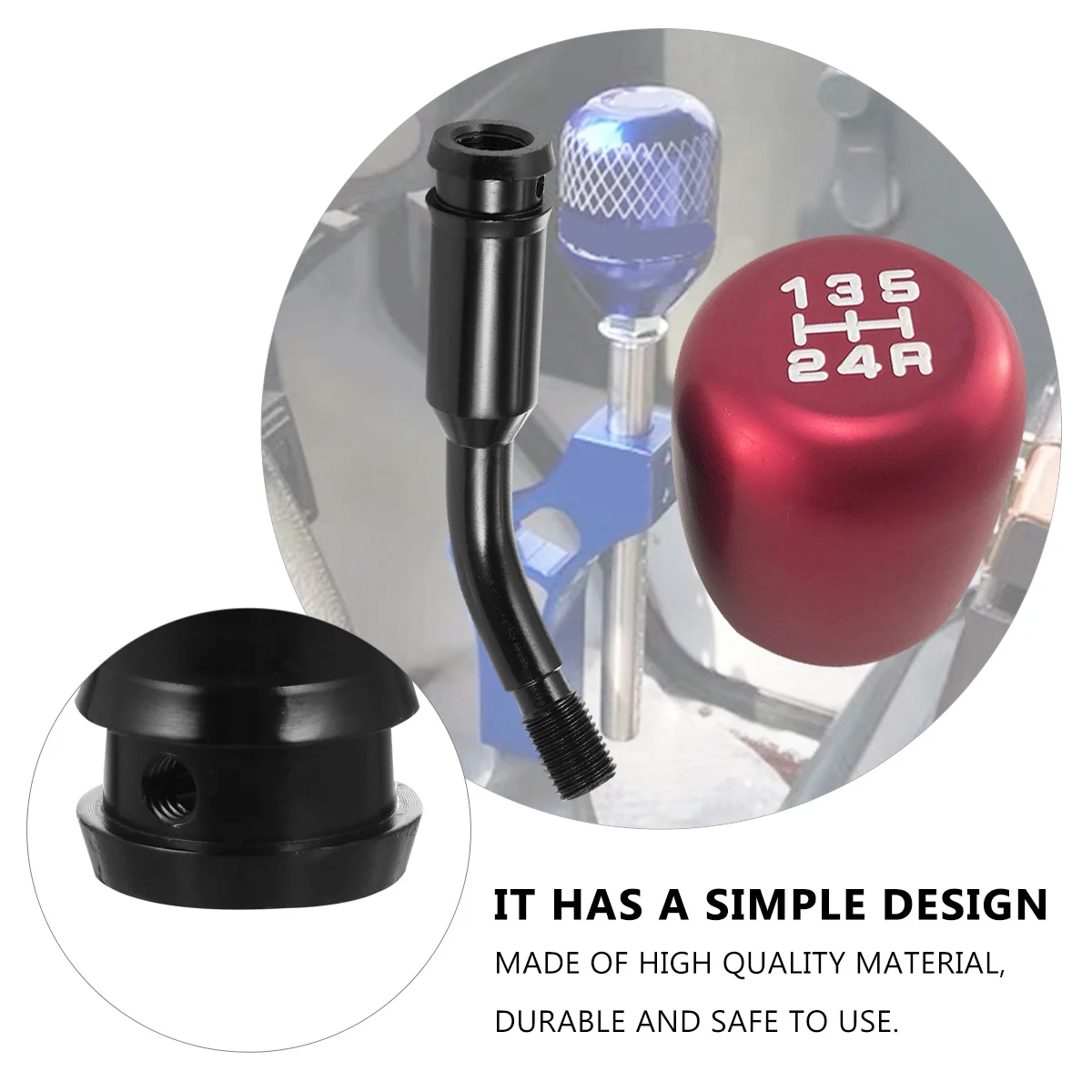 

Gear Knob Extender Adjustable Car Lever Extender Shifter Modification for Universal Vehicle Shift Knob Aluminum Alloy Head