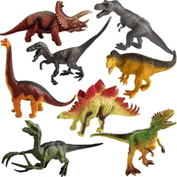 2pcs Dinosaur Toys, Plastic Dinosaur Figure Set Including T-Rex, Stegosaurus, Monoclonius, Ideal for Kids and Toddler Education