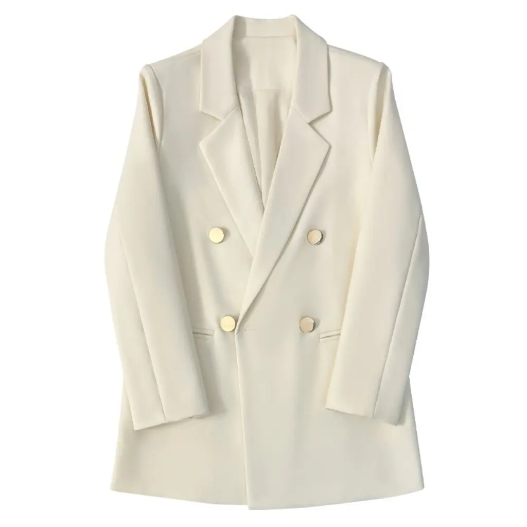 

Женская повседневная куртка в корейском стиле с металлической пряжкой, весенне-осенний элитный универсальный маленький костюм для модных женщин