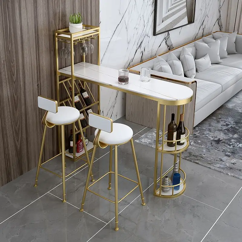 Light luxury Nordic bar table dining room simple modern multi-functional partition wine rack integrated household high bar wall