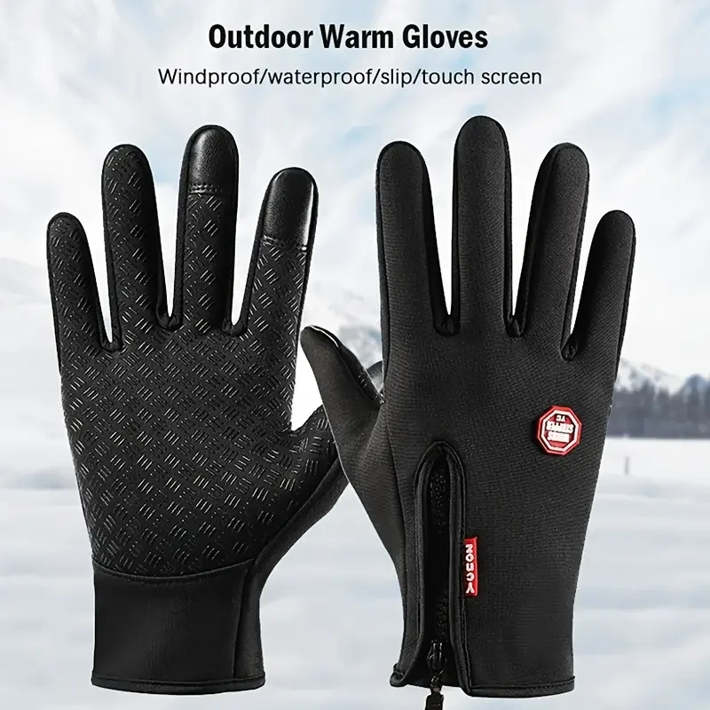 

Outdoor Winter Gloves Waterproof Moto Thermal Fleece Lined Resistant Touch Screen Non-slip Motorbike Riding