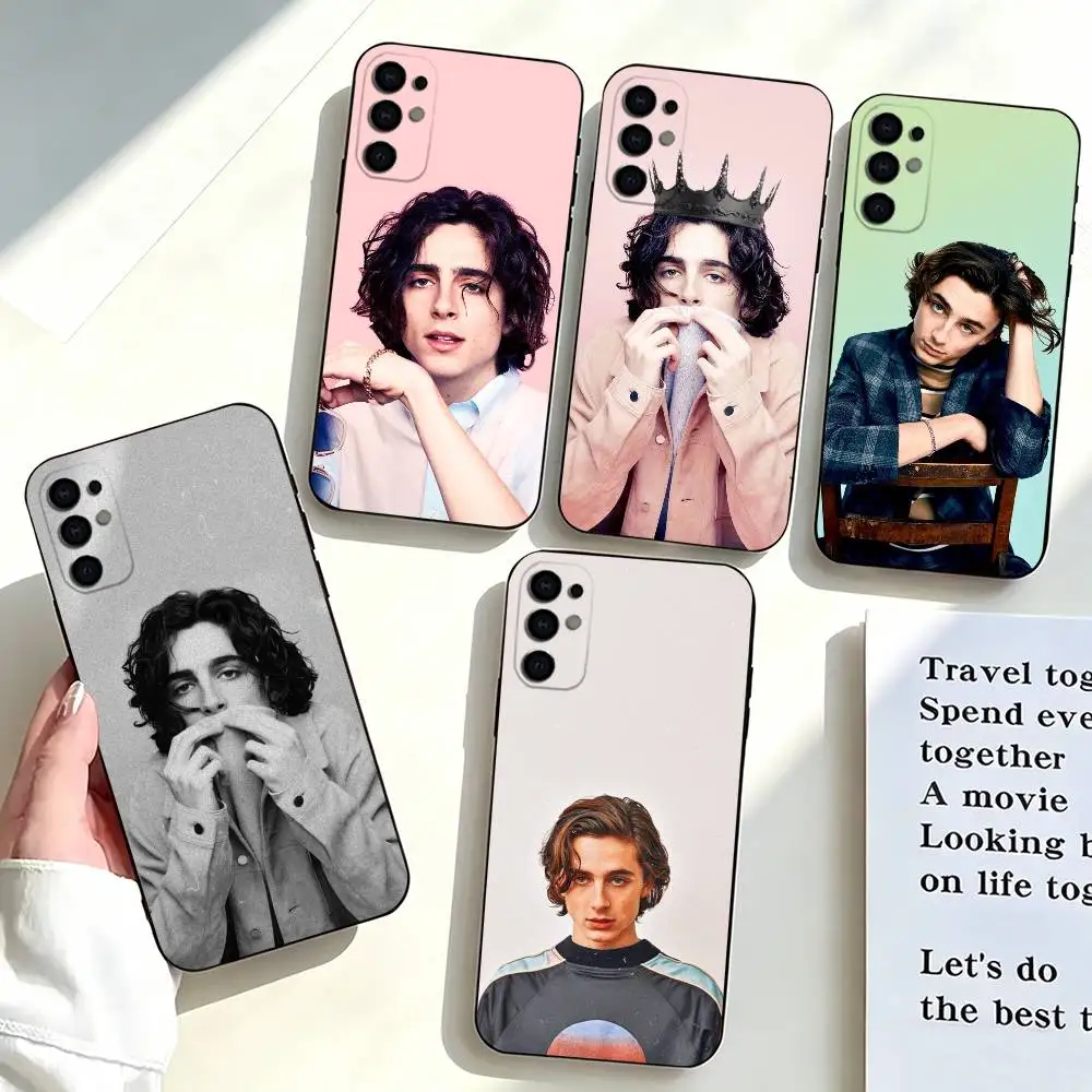 

Timothee Hal Chalamet-t Phone Case Black Silicone Soft For Samsung S25,S24,S21,S22,S23,S30,Ultra,S20,Plus,Fe,Lite
