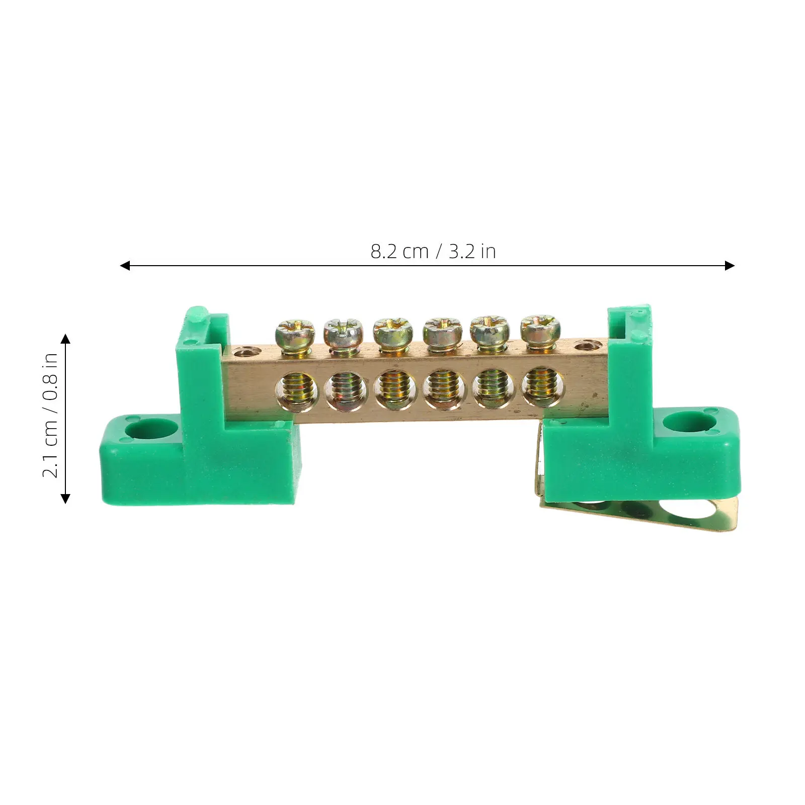3Pcs Copper Terminal Block Ground Rod Fixed Connection Electrical Panel Terminal Block Assembly for Power Distribution