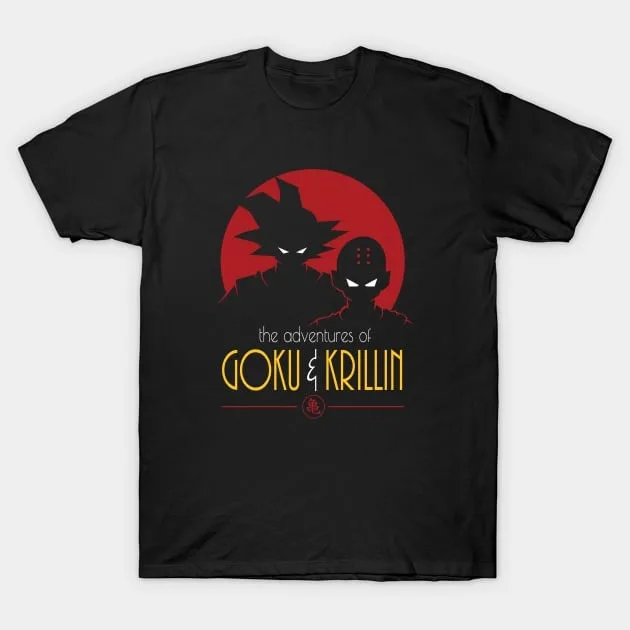 2026 Sommer Dragon Ball 100% Baumwolle Herren T-Shirt Goku & Krillin Beste Freunde Abenteuer Grafik-Print Top Unisex Familien-Matching