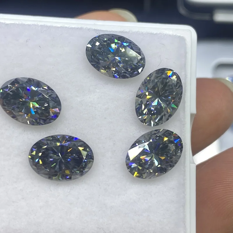 New 7x10mm Oval Shape Moissanite Stone Loose Diamond  Gemstone For Jewelry Rings Making