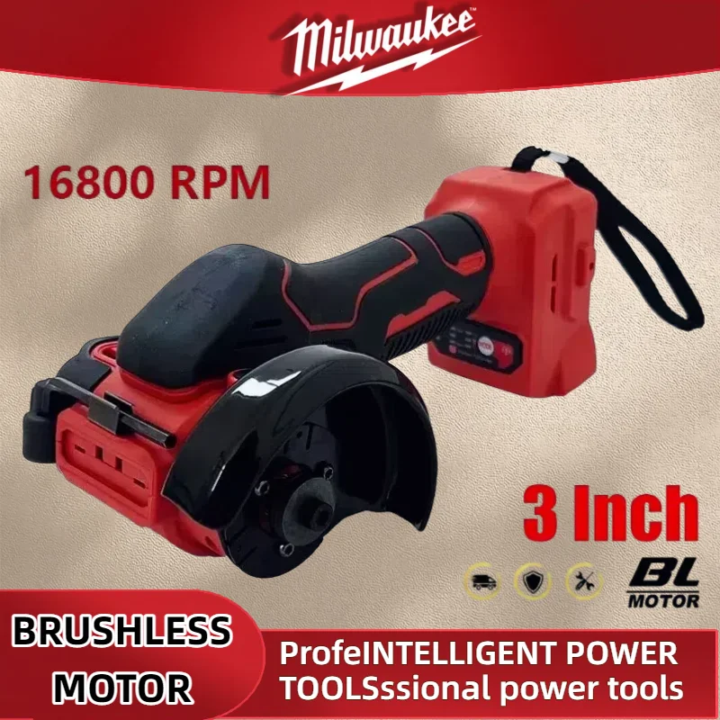 Milwaukee batterie Mini meuleuse d'angle sans fil meulage polisseuse électrique diamant meuleuse de coupe outils électriques pour 20V18V