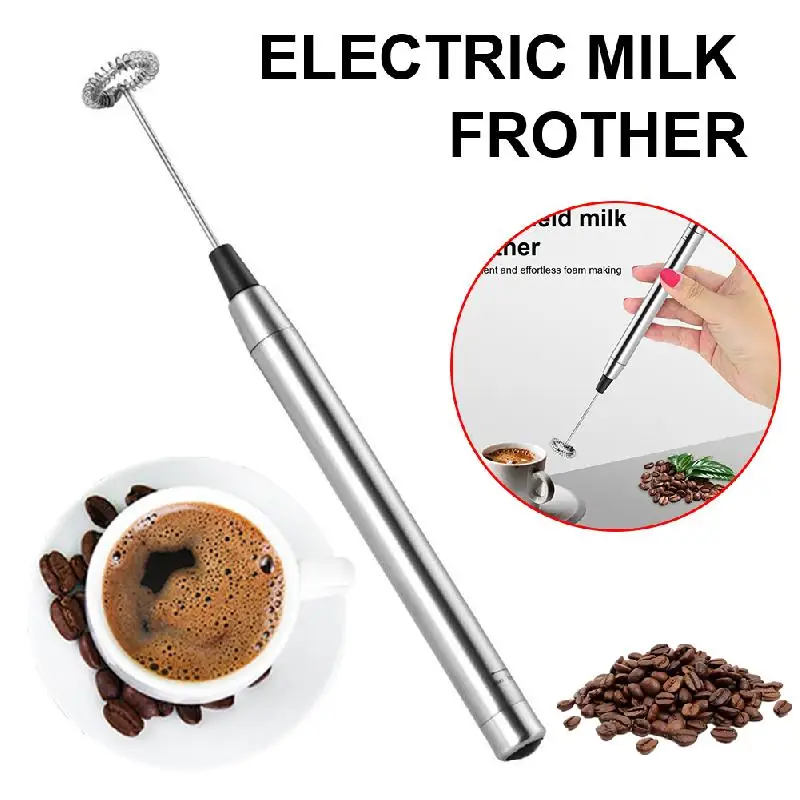 Handheld Electric Milk Foamer Blender Egg Beater Cappuccino Frother Mixer Kitchen Whisk Tools Mini Wireless Coffee Whisk Mixer