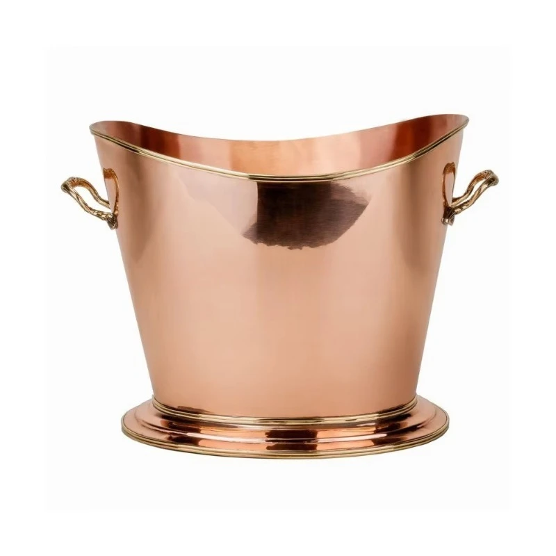 

Solid Copper Luxury Style Wine Cooler Bathtub Beverage Barrel for Party Decoration Gifts