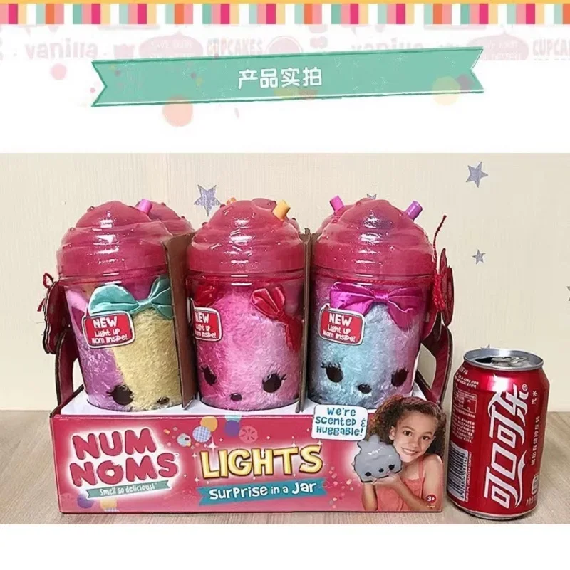 NUM NOMS 새로운 빛나는 향기로운 아기 저금통 어린이 플러시 인형 소녀 장난감 인형 생일 선물 저금통