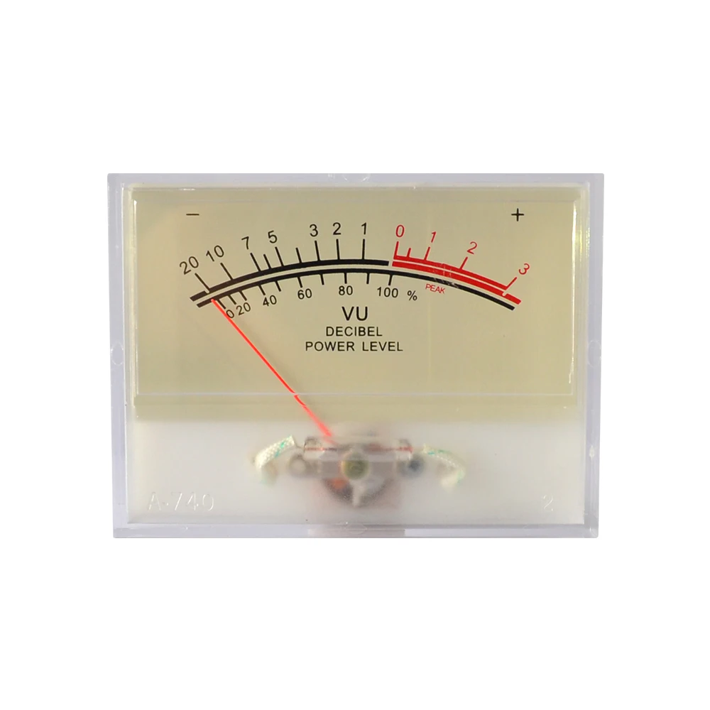 

1pc SD-740 Panel VU Meter 510uA 650Omega 80x60mm 12V Amber Lamp