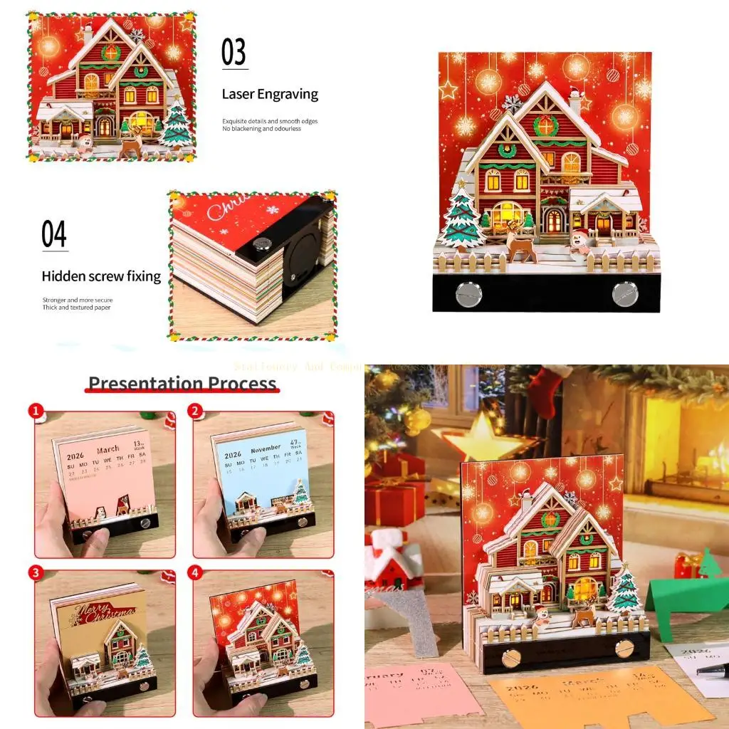 

Festive Snow Cottage Weekly Planner With In Lights 26 Pages Specialty Paper Design