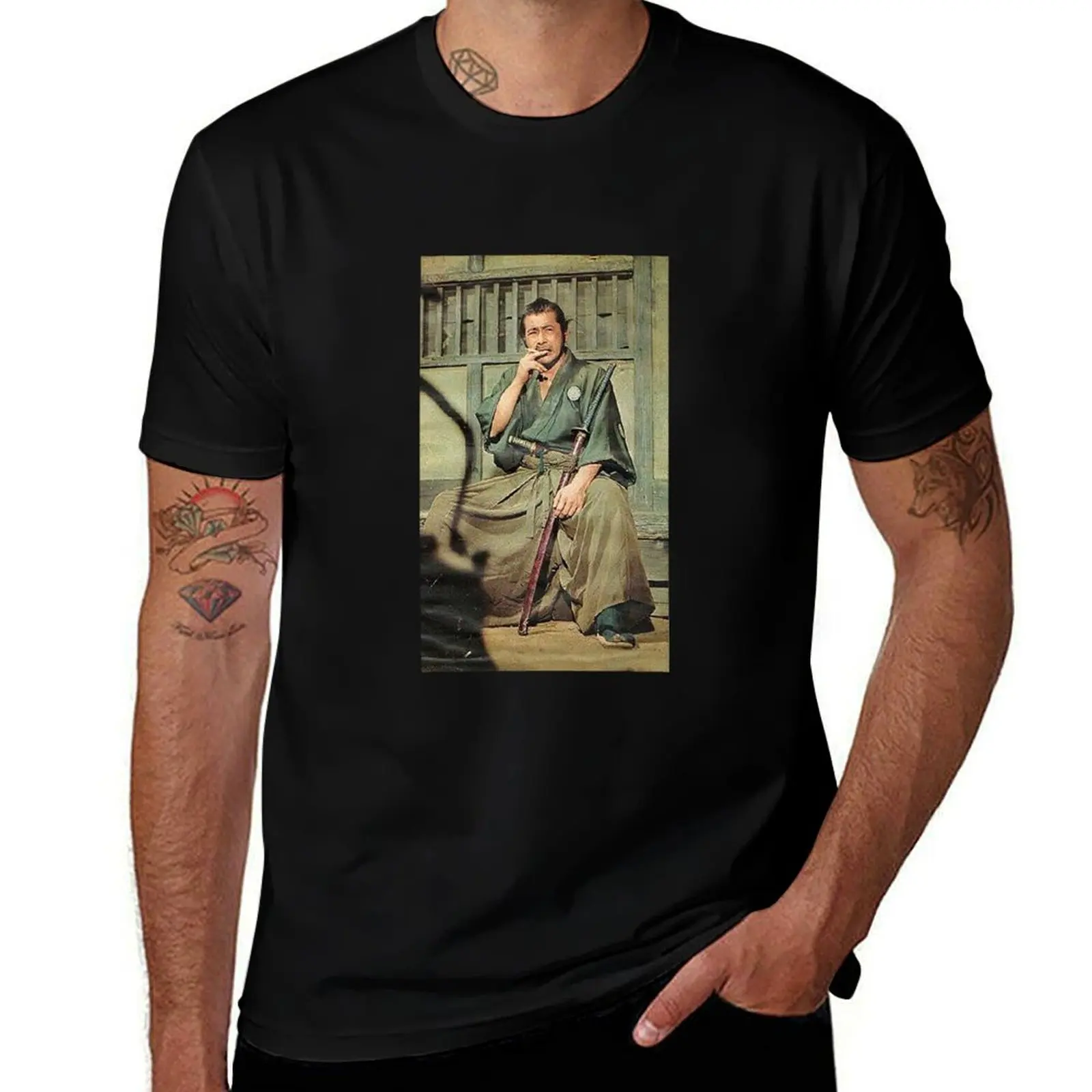 Smoking Toshiro Mifune T-Shirt Moisture Wicking Quick Dry Tee